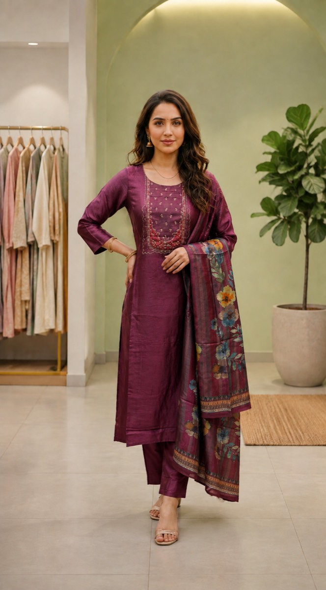 Pure Silk 3 Piece Suit